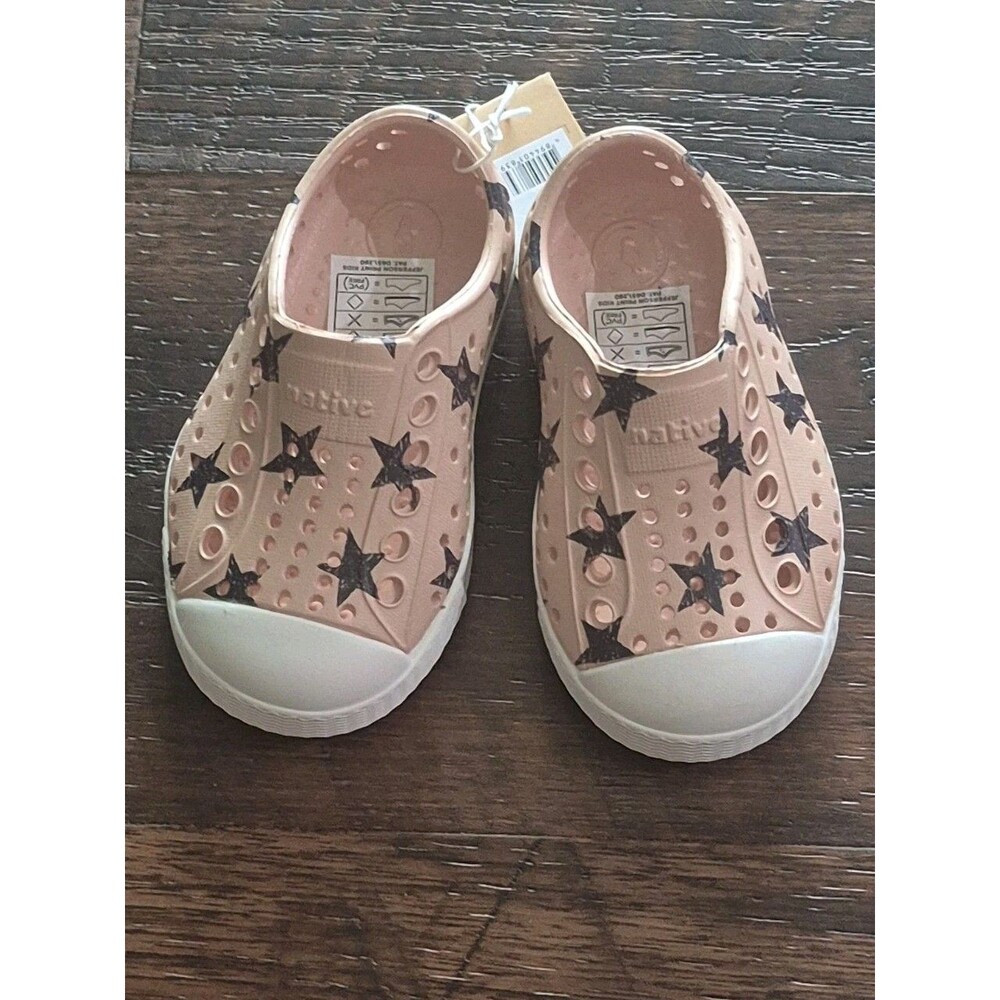 Native Jefferson Print Slip On Shoes  Pink Stars   Child - TODDLER SIZE 4